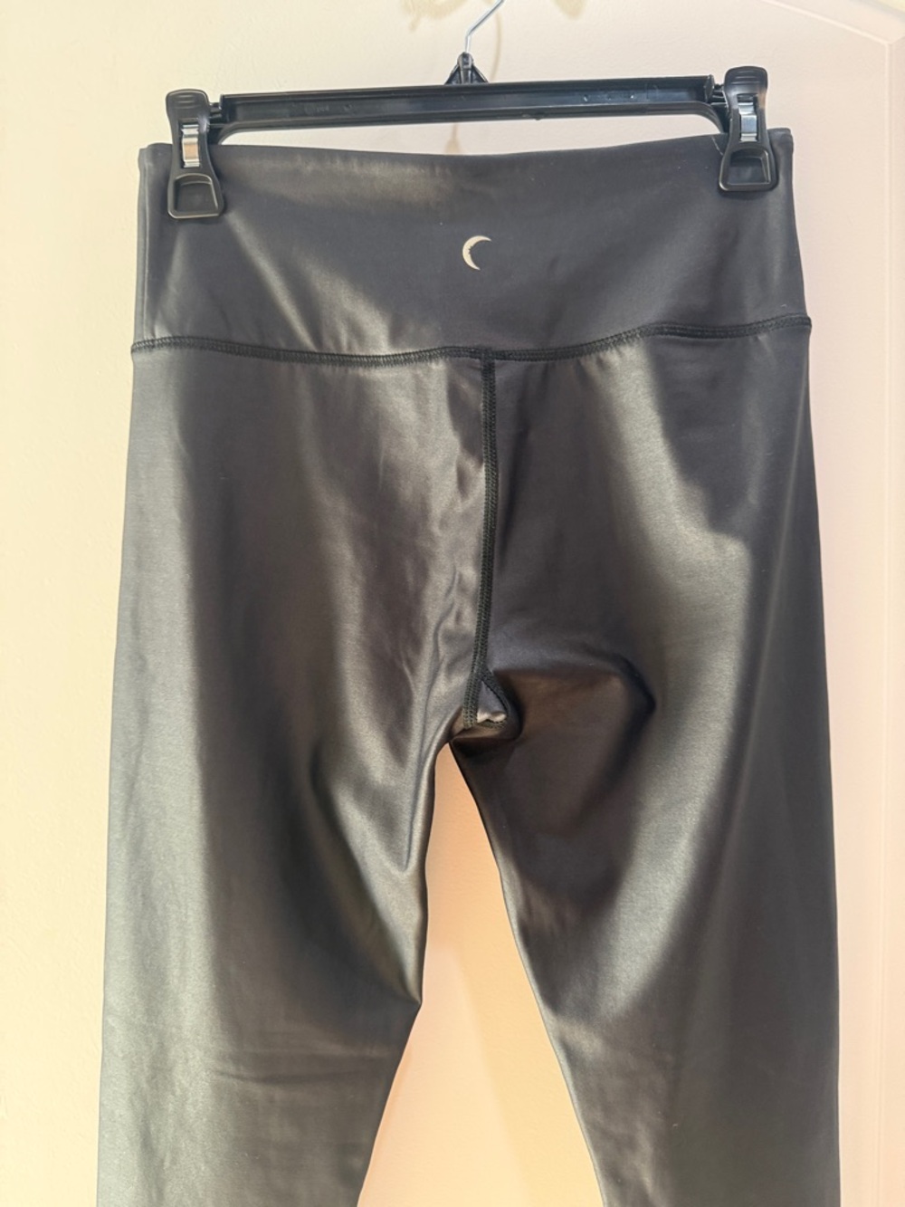 Black Faux Leather Leggings - Women's High-Rise Legging - Picture 5 of 7
